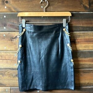 🖤FAVORITE 🖤 SUPER SEXY Black Leather Mini Skirt VINTAGE